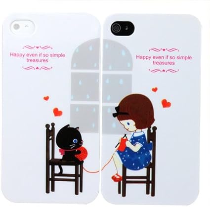 Amazon Skque Iphone 4 4s カバー ケース ２枚セット 可愛い カップル 恋人 恋愛 バレンタインデー ハード ケース カバー 通販