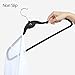Yaheetech 100 Pack Non Slip Cascading Velvet Hangers - Standard Hangers Felt Suit Clothes Hangers Space Saving 360° Swivel Hook Black