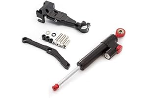 FXCNC Motorcycle CNC Steering Damper Stabilizer Buffer Control Bar with Mounting Bracket Kit Set Compatible with MT-09 MT09 FZ09 FZ-09 (not tracer) 2013-2020, XSR 900 2015-2020, MT09 SP 2018-2020