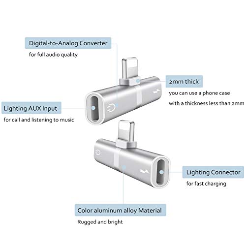 image for Hamdol Headphones Adapter for iPhone X/XS/XS MAX/XR/8/8 Plus/7/7 Plus/