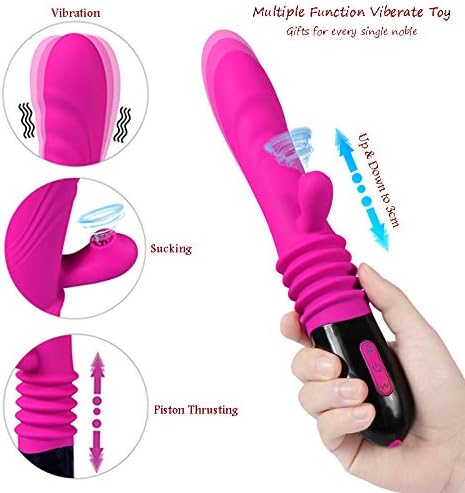 Automatic Adult Women Toys with Strong Suction, Multiple Speed Piston and Frequency Woman Couple Toys Waterproof 9.84inch (Pink)