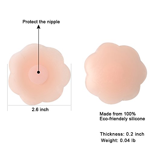 image for Anna Home Collection Silicone Reusable Women Pasties Adhesive - 6/8 Pa