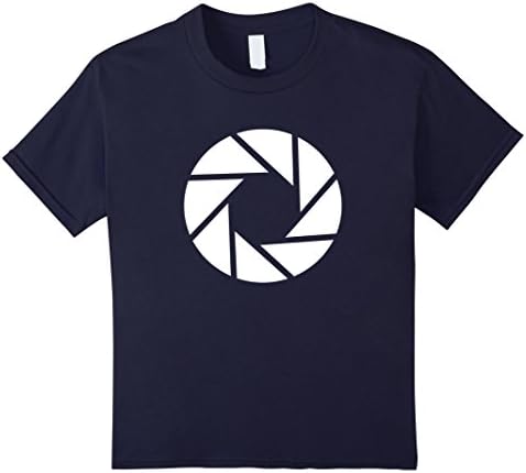Kids Shutter Camera Lens T-Shirts Gifts For Photographers 12 Navy
