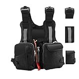 FLYDWV Fly Fishing Life Jacket Kayaking Water Suspension Life Jacket Multi-Pocket Life-Saving Vest Reflective Stripes Life Jacket Fishing Clothing