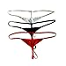 Esquki Mens Cotton Open Crotch Underwear T Back Thong (3 Colors)