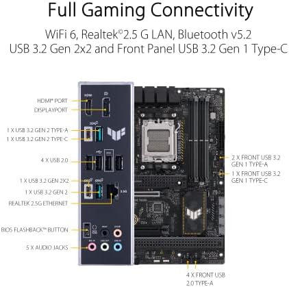 TUF GAMING B650-PLUS, Scheda Madre AMD ATX, Slot DDR5, Nera