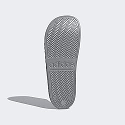 adidas Men's Adilette Shower Slides Grey/White/Grey 6