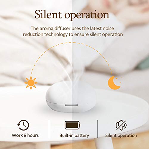 Small Essential Oil Diffuser, Portable Waterless Diffuser, USB Diffusers for Essential Oils, Silent Mini Differ Can be… - Image 4