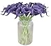 Duovlo 20pcs Calla Lily Bridal Wedding Bouquet Lataex Real Touch Artificial Flower Home Party Decor (Purple)