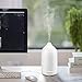 Stone Diffuser, iHeoco Hand-Crafted Ultrasonic Essential Oil Diffuser for Aromatherapy, 120ml Ceramic Oil Diffuser, Running 4-8Hours, Auto Shut-Off Ultrasonic Porcelain Humidifier