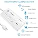 WiFi Smart Power Strip Socket with Alexa,Weton Wireless Multi-Plug Timer Switch Power Strip Surge Protector with 4 AC Outlets 4 USB Port Remote Control Via Free App for IOS/Android Smart Phone/Tablets