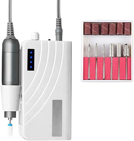 nail drill 35000 RPM Electric Nail Drill Machine Rechargeable Portable Strong Nail Drill Set Manicure Pedicure Gel Remover Left Hand Tools