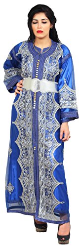 Moroccan Caftan Women Handmade Embroidery Small To Large Complimentary Belt