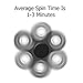 Fidget Spinner by SPINGURU, Tri-Spinner - Best Anxiety and Stress Relief, ADHD Relief, Focus Toy, EDC, Premium Bearing (Black)