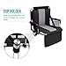 ALPHA CAMP Stadium Seat Chair for Bleachers with Back & Arm Rest (Black Grey)