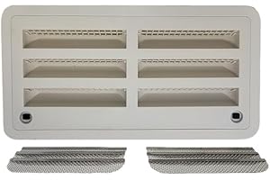 Rugged Trail Products 24” White RV Refrigerator Side Vent - Durable, Easy Install, RV Models