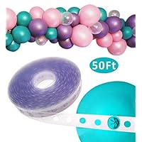 Balloon Decorating Strip Tape 50Ft Long to Make Arch Garland Steamer for Birthday Wedding Baby Shower Party Decorations