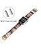 Viwell Floral Leather Band Compatible with iWatch 40mm 38mm for Women Men, Floral Leather Strap Sports Replacement for iWatch Series 5/4/3/2/1 Wood Printing