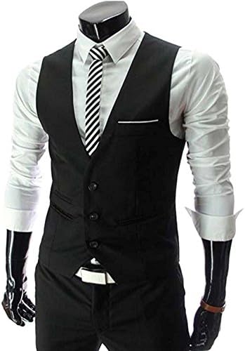 MARIR Men Vests Jacket Classic Style Slim Fit Business Waistcoat