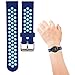 Universal 18mm 20mm 22mm 24mm Width Silicone Watch Band Replacement, Quick Release Rubber Watch Bands for Men & Women (20mm, Blue)