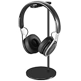 Headphone Stand Headset Holder Universal Aluminum Alloy Headset Stand/Hanger for All Headphone Sizes (Black)