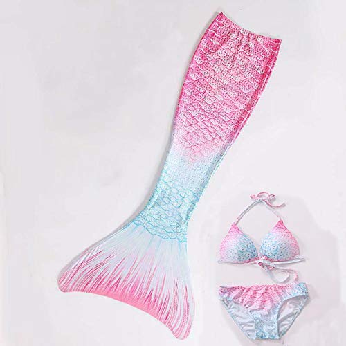 Dunnomart Mermaid Tail Monofin Swimmable Swimsuit Adult Women Halloween Party Swimwear Bikini