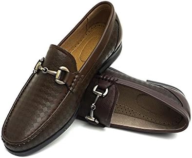Easy Strider EasyStrider Men's Loafer Shoes - Premium Genuine Alligator Leather - Elegant Silver Metal Buckle - Perfect Business Dress Shoe for Men or Casual Slip-On Loafer for Daily Wear