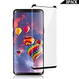 [3-Pack] Samsung Galaxy S9, EcoPestuGo [Bubble Free ][Easy Installation] 3D PET HD Screen Protector Film for Samsung Galaxy S9 - Black