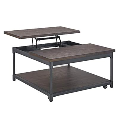 Buy Xpress World Steve Silver Prescott Smokey Oak And Black Metal Lift Top Square Cocktail Table Online In Poland B07zbg1frx