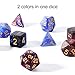 FLASHOWL Galaxy Dice Starry Sky Polyhedral Dice Set Table Games Dice 6 Sets Dice 6 x 7 Die Series D20, D12, D10, D8, D6, D4 DND dice DND RPG MTG Double Colors,6 Colors Stress Relieve(42 Pieces)