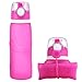 Silicone Collapsible Sports Water Bottle -Large Capacity 26 oz (750 ml) - BPA Free Foldable Bottle for Outdoor Travel & Sports & Daily use