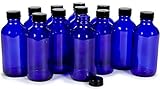 Vivaplex, 12, Cobalt Blue, 4 oz Glass Bottles, with