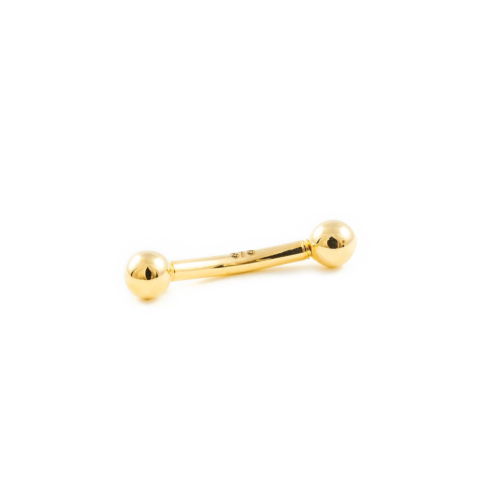 Monde Petit 9ct Yellow Gold ball 3 mm eyebrow Piercing