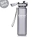 Gonex Sports Tritan Water Bottle 32oz 1000ml, Leak Proof Flip Top Lid, Opens with 1-Click, Eco Friendly BPA-Free Plastic for Gym, Yoga, Running, Outdoors, Cycling, and Camping