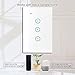 WiFi Smart Wall Light Touch Panel Switch 3 Gang,Remote Control with Smart Phone,Compatible with Alexa and Google Assistant,Timer Function,No Hub Required,Wireless Lighting Control(Wall Switch 3 Gang)