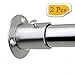 Alise 1-Inch Dia Shower Rod Flange Set Closet Rod Holder Flange Socket Bracket Support,Stainless Steel Brushed Finish 2 Pcs