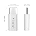 AUKEY USB-C Adapter Type-C to Micro USB Adapter Aluminum (2 Pack) for MacBook Pro, Nexus 6P 5X, Google Pixel, LG G5 and More