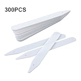 KINGLAKE 300 Pcs 4.7 Inch Thick Plastic Plant Garden Labels Nursery Garden Stake Tags White