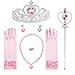 ReliBeauty Little Girls Princess Dress up Costume with Accessories, 4T, Pink