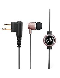 Radio de dos vías Auricular Headset Micrófono 1pin 2Pin Walkie Talkie auricular con PTT de larga desgaste y cristalina calidad de sonido FF Rosado