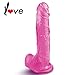 Yove Realistic Dildo Silicone Adult Sex Toy Pink Lifelike Dildo 8’’ and Diameter 1.77’’ with Strong Suction Cup for Women Gay
