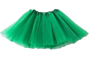 ASLANA Kids Tutu Skirts 3 Layered Tulle, Fit Most 4-11 yrs Little & Big Girls for Dance Party Costume