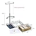 Keebofly Jewelry Organizer - 2 Tier Jewelry Holder Stand Metal & Large Storage Jewelry Box for Necklaces Bracelet Earrings Ring - Carbonized Black