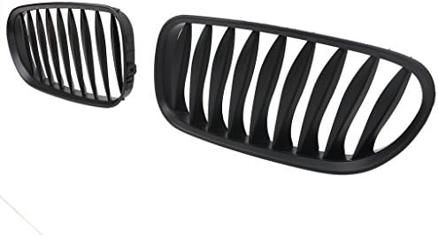 1 Pair Matte Black Front Kidney Grilles Grills Set for BMW E85/E86 Z4 2003-2008 Convertible/Coupe