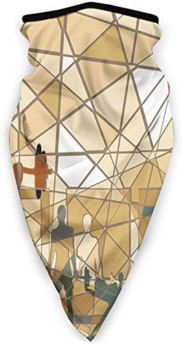Dustproof Washable Reusable Mouth Cover Mosaic Design Of People Exercising In A Mask Women For Windproof Barbells Gym Safety Protective Men Warm 優先配送 Weightlift