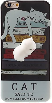 iPhone 6/6s Case with Finger Decompression Squishy 3D Elegant Cat,Great Gift for ADD, ADHD, Anxiety and Autism Adult Children