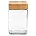 Anchor Hocking (4 Pack) 48 Ounce Glass Jars Container Bamboo Lid Airtight Seal Stackable