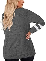 DOLNINE Womens Plus Size Sweatshirts Long Sleeve