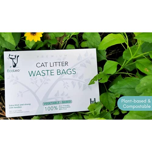 Cat Litter Waste Poop Bags XLarge, Compostable, Plasticfree, Thick