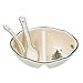 Spode Christmas Tree Divided Serving Dish with 2-Spoons